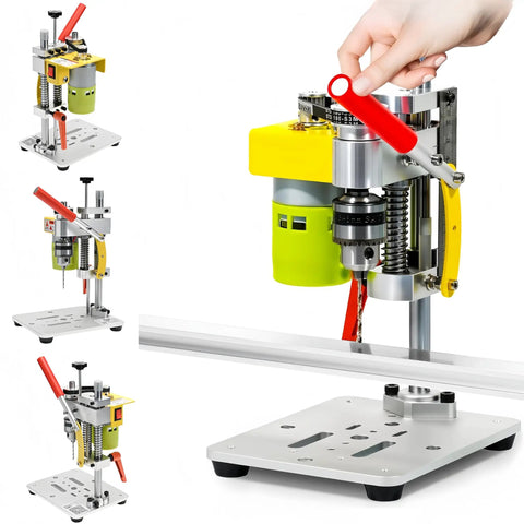 Handy Portable Mini Benchtop Drill Press with Seven Speed Control for Metal Woodworking and Jewelry Making, B10 Chuck Fits 0.6 to 6 mm Bits