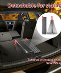 Adjustable Metal Leaf Rake With 18 Tines And 9 To 18 Inch Expandable Head 76 Inch Long Handle, compact and stored in car trunk