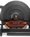 15 Amp 14 Inch Multi Material Cut Off Chop Saw With Carbide Tipped Blade for Cutting Metals, Plastic, and Wood, front view