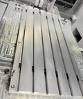 24 Inch By 12 Inch By 0.8 Inch Aluminum T Slot Plate For Machine Tool Tables Anodized 6061 Aluminum T Slot Fixture Plate With Three Mounting Options Drilled Holes Bolts Or Clamp Built In Press Notch For Vacuum Suction Built For Real World Shop Use installed on machine table