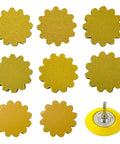 80 Pack 3 Inch Hook And Loop Sanding Discs Wet And Dry Flex Edge Pads With Grits 60 80 120 150 180 240 400 800, yellow discs