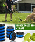 Replacement Spool For Weed Eater String 0.065 Inch 16 Ft Auto Feed Line For Cordless Trimmers Compatible With Greenworks 24V Models