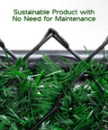 Heavy Duty Privacy Hedge Slats for Chain Link Fence with PVC pine needles providing lush greenery and 90% privacy, close-up view.
