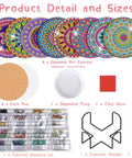 Diamond Painting Coasters Kit With Holder And Accessories, 8 Mandala Coasters For Beginners And Kids, DIY Art Craft Project