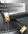 Heavy Duty Garden Hose With Female To Female Connectors, 6 Feet By 5/8 Inch Black Water Hose for Quick Attachments on leather