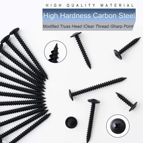 Black Wood Screws Set With 132 Piece Assortment Go To Woodworking Six Sizes In Phillips Drive 1022A Carbon Steel Truss Head