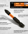 68 Piece Impact Screwdriver Bit Set Beast Pro Grade Black Oxide Coated Bits With Dry Anti Rust Oil, showing labeled features.