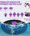 3.5W Solar Bird Bath Fountain Pump With 8 In 1 Nozzles And 4 Fixed Pipes For Hummingbirds, easy nozzle installation