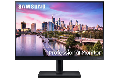 Front view of 24 Inch IPS Monitor With 1920x1200 WUXGA, 75Hz, Ultra Thin Bezel, HDMI, DisplayPort, USB Hub, Height Adjustable Stand, Black.