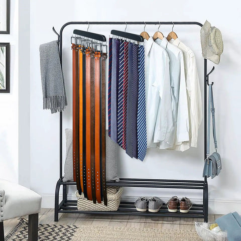 Space Saving Belt Hanger For Closet Max Holds Forty Two Straps Ultimate Wardrobe Organizer Rack To Keep Your Threads Tangle Free Straight Up Game Changer For Tight Quarters And Organized Spaces
