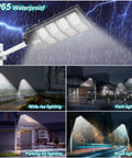 Ultra Bright 500W Solar Street Light Outdoor With 35000 Lumens LED for wide area, park, parking lot, and road lighting
