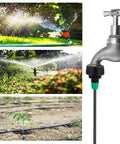 Garden Hose Adapter 3/4 To 1/4 Inch Drip Irrigation Tubing Connectors With Lock Barbed Design, 3/4 Inch US Standard GHT Thread, 5 Pack