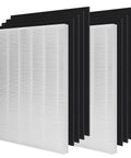 D360 True HEPA Replacement Filter D3 Kit For Winix D360 Air Purifier With 2 H13 True HEPA Filters And 8 Activated Carbon Filters Part 1712-0101-02 For Easy Installation, showing stacked filters