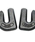 Pair of 3/8 inch G70 forged steel grab hooks from Six Pack Three Eighths Inch Weld On Grab Hook Set With 6600 Lb Working Load Limit