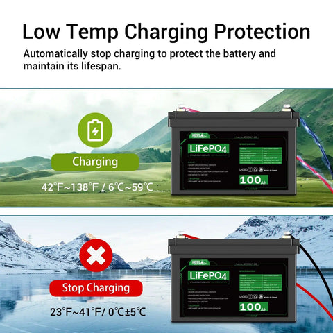 12V 100Ah LiFePO4 Battery With Built In BMS For RV Off Grid Solar Trolling Motors And Marine Use 1280Wh Deep Cycle Power