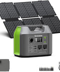 On The Go Portable Solar Generator 300W Power Station With Foldable 60W Solar Panel 110V Pure Sine Wave 296Wh 80000mAh Lithium Battery Pack