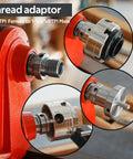 Thread adapter for Heavy Duty Wood Lathe Chuck With Self Centering Scroll Jaw System for connecting 1"x8TPI to 1-1/4"x8TPI.
