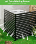Three Panel Metal Privacy Fence Screen No Dig Design For Outdoor Use 42 Inch High By 38 Inch Wide Rustproof Heavy Duty