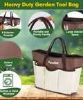 Heavy Duty 10 Piece Garden Tool Set For Women And Men With Aluminum Tools Non Slip Ergonomic Handles Tote Bag close-up