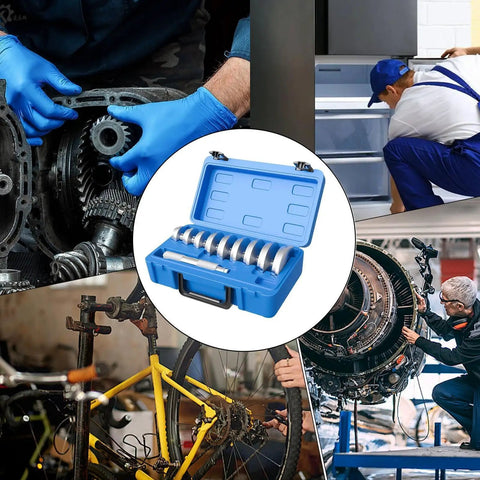 Heavy Duty Aluminum Wheel Bearing Puller Press Kit With Anti Slip Handle For Quick Removal And Installation On Common Tire Sizes, blue case