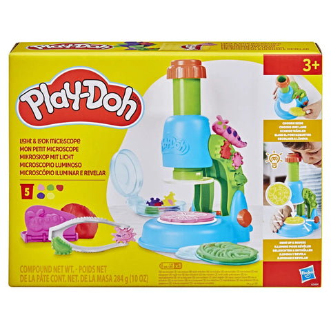 Light-Up Microscope Toy For Kids With Glow Reveal And 9 Accessories In 5 Colors, Electronic Preschool Science Set For Girls And Boys, Includes Nature-Themed Playmat, Battery-Operated Back-To-School Gift For Ages 3 And Up, box front
