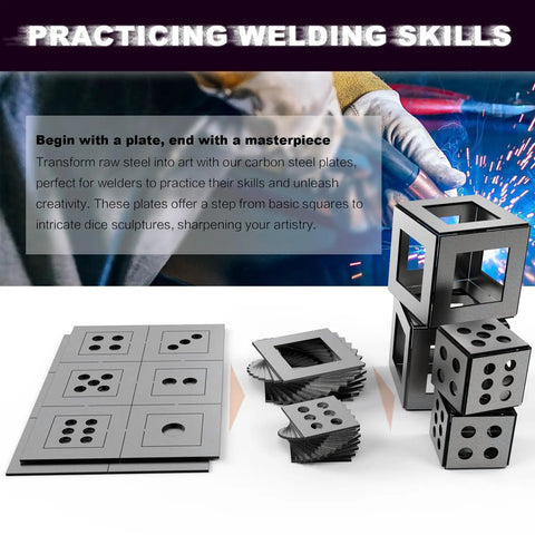 Welding Practice Kit 24-Piece 14 Gauge Mild Steel Plates for DIY and precision sheet metal fabrication