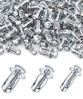 M4 M5 M6 Jack Nut Set in Carbon Steel Expansion Rivet Nuts with Screws for Auto Repair, DIY Projects, 60 Pcs Kit