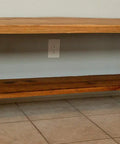 Rustic Industrial Style Metal Table Legs With H Style Frame Adjustable Leveling Feet Made In USA under wooden table.