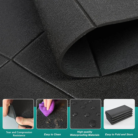63 X 29.5 Inch Large Anti Vibration Mat For Washing Machine And Dryer, Foldable Shock Absorbing Pad, Non Slip Waterproof Floor Protector, Heavy Duty PVC, Reduces Noise And Vibration, Durable Floor Saver