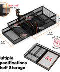 Under Desk And Desktop Drawer Organizer With 2 Tier Metal Slide Out Drawers In Black Game Changing Space Saver with size details