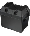 Rock Solid Marine Battery Box For Group 24 Packs Uscg Certified Polyethylene Shell showing a secure, acid-resistant design.