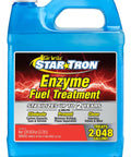 Bottle of Enzyme Fuel Treatment Concentrate for Gas Engines, treats up to 2,048 gallons, improves engine performance