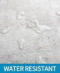 10 Pack Peel And Stick Backsplash Tiles With Realistic 3D Stone Texture In Natural White For Kitchen, Bathroom, Fireplace And Vanity, Mess Free And Easy To Install, Heat And Moisture Resistant, No Grout Needed. Close-up showing water resistance on Natural White 3D stone texture.