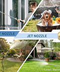 High Pressure Hose Nozzle Attachment Wand For Power Washer With Dual Spray Tips Hydro Jet Cleaning Lance in action scenes.
