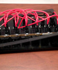 Back view of 8 Gang Waterproof Vertical Switch Panel With Aluminum Plate For 12V DC Boats, IP65 LED Indicators visible.