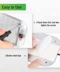 Installation of Super Bright LED Dome Light Kit For RV And Car Interior 12V To 85V 800 Lumens Ceiling Lights With On Off Switch 2 Pack