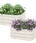 Two Pack 2 By 1 Foot Galvanized Raised Garden Bed Kit For Outdoor Planting And Gardening, Deep 12 Inch Bed With Durable Metal Planter Box