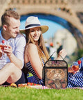 Couple enjoying picnic with Insulated Lunch Bag For Women With Side Pocket And Durable Zippers Keeps Food Fresh All Day.