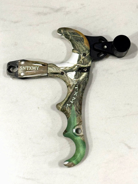 360 Degree Rotatable Thumb Release For Compound Bow Archery Trigger Release With Automatic Jaw Closure CAMO Finish