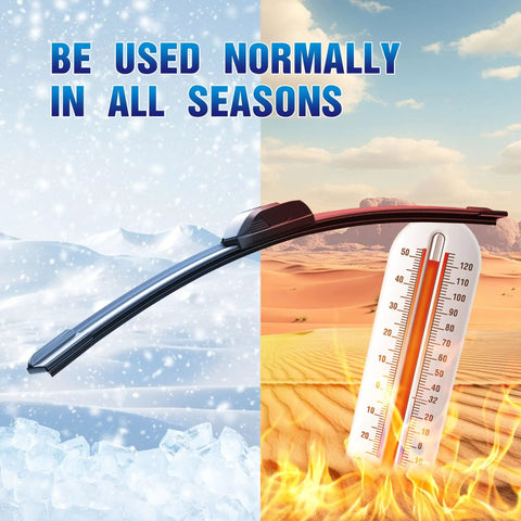 Beast Mode Waterproof Windshield Wiper Blades For Ford Explorer 2011 To 2024 showcasing seasonal use in various weather conditions.