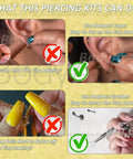 Piercing Taper Ball Grabber Tool Set 14G 16G 18G 20G Stainless Steel demonstrated for easy jewelry changes with tools and piercings