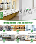 Rock Solid Zinc Alloy Bathroom Privacy Lock With Eye Catching Occupied Vacant Indicator 70Mm Lever Handle in restroom setting.