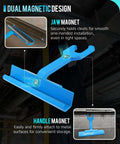 One Hand Magnetic Cleat Clip Tool for HVAC Ductwork TDC TDF PPC PPF Clips with dual magnetic design and blue handle