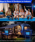 Dual Powered Mosquito Zapper With 4500V Electric Grid USB Recharge Auto On Off IPX5 Waterproof Outdoor Fly Trap in outdoor setup