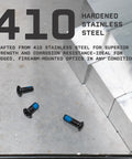 Badass Gunsmithing Screw Kit Featuring Torx T10 Fasteners in standard heads crafted from hardened steel, displayed on metal surface.