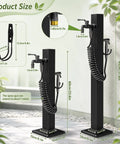 Built Like A Tank Frost Proof Yard Hydrant And Outdoor Faucet With Sprinkler Head Heavy Duty Galvanized Garden Water Column dimensions and features.