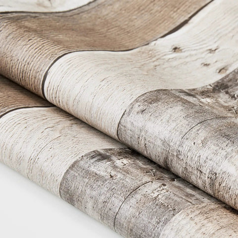 Close-up of Peel And Stick Dope Faux Wood Wallpaper Roll 17.3 Inch By 200 Inch Self Adhesive Removable Wood Grain Vinyl