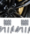 Heavy Duty 33mm Shank Extended Wheel Conversion Stud Kit Heat Treated Grade 10.9 Steel Zinc Plated 50mm Length Screw Adapters For Euro Cars 20 Pack M12*1.25 To M12*1.5 Perfect Fit Upgrade, chrome wheel studs