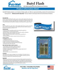 Product information sheet for Beefy Butyl Window Flashing Tape 4 Inch By 100 Foot Waterproof Self Adhering Self Sealing Weatherproof