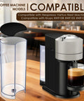 Water Tank Reservoir Replacement And Black Lid Cover For Nespresso Vertuo Next And Krups XN910B XN9105 XN910C with coffee machine